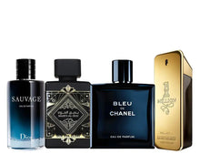 Cargar imagen en el visor de la galería, Kit 4 Perfumes Oud For Glory, Sauvage, Bleu, One Million