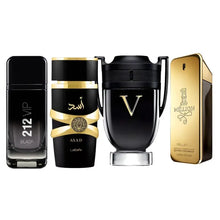 Cargar imagen en el visor de la galería, Kit 4 Perfumes Asad, One Million, Invictus Victoru, 212 Vip Black