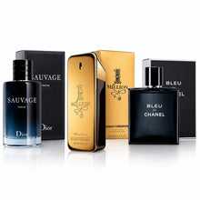 Cargar imagen en el visor de la galería, Kit 3 Perfumes Sauvage, One Million, Bleu 100ml