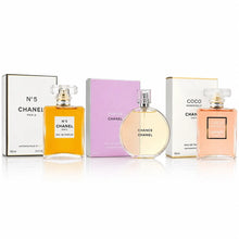 Cargar imagen en el visor de la galería, Kit 3 Perfumes Chance, Coco Mademoiselle, Número 5