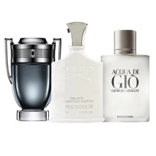 Cargar imagen en el visor de la galería, Kit 3 Perfumes Silver Mountain Water, Invictus Intense, Acqua Di Gio 100ml

