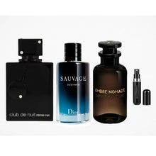 Cargar imagen en el visor de la galería, Kit 3 Perfumes Sauvage, Ombre Nomad, Club de Intense
