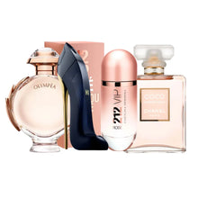 Cargar imagen en el visor de la galería, Kit 4 Perfumes 212 Rosé, Coco Mademoiselle, Good Girl, Olympea 100ml
