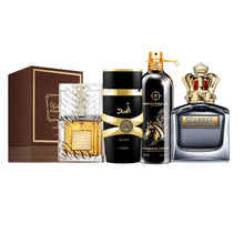 Cargar imagen en el visor de la galería, Kit 4 Perfumes Khamrah, Scandal Men, Asad, Arabians Tonka
