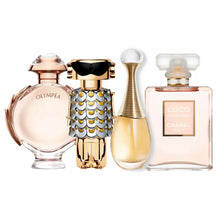 Cargar imagen en el visor de la galería, Kit 4 Perfumes Olympea, Fame, Coco Mademoiselle, J&#39;adore 100ml
