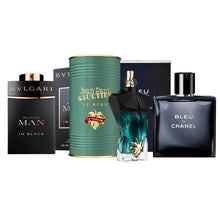 Cargar imagen en el visor de la galería, Kit 3 Perfumes Man in Black, Le Beau Le Parfum, Bleu 100ml
