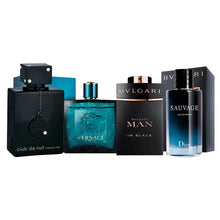 Cargar imagen en el visor de la galería, Kit 4 Perfumes Man in Black, Sauvage, Club the Nuit, Eros 100ml
