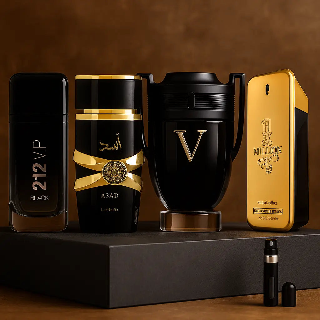 Kit 4 Perfumes Asad, One Million, Invictus Victoru, 212 Vip Black