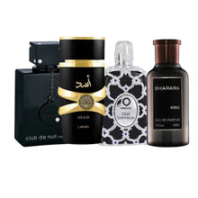 Cargar imagen en el visor de la galería, Kit 4 Perfumes Club de Nuit, King, Oud Saffron, Asad
