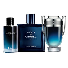 Cargar imagen en el visor de la galería, Kit 3 Perfumes Sauvage, Invictus Legend, Bleu 100ml
