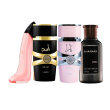 Cargar imagen en el visor de la galería, Kit 4 Perfumes Asad, Yara, King, Good Girl Blush
