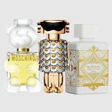 Cargar imagen en el visor de la galería, Kit 3 Perfumes FAME, TOY 2, OUD HONOR&amp;GLORY 100ml

