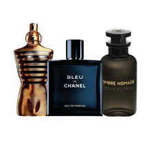 Cargar imagen en el visor de la galería, Kit 3 Perfumes Bleu, Le Male Elixir, Ombre Nomad
