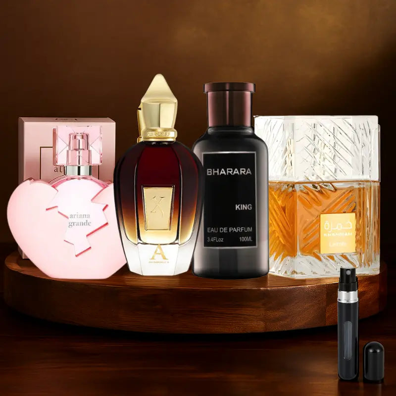 Kit 4 Perfumes Thank u Next, King, Alexandria 2, Khamrah