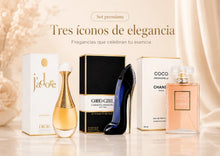 Cargar imagen en el visor de la galería, Kit 3 perfumes Jadore, Good Girl, Mademoiselle 100 ml
