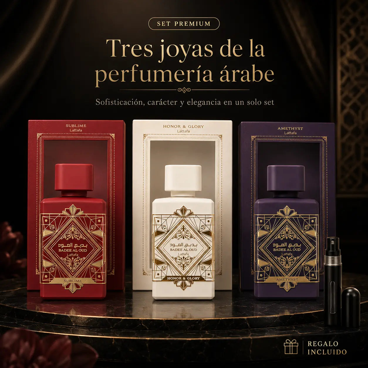Kit 3 Perfumes Sublime, Honor&Glory, Amethyst